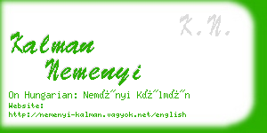 kalman nemenyi business card